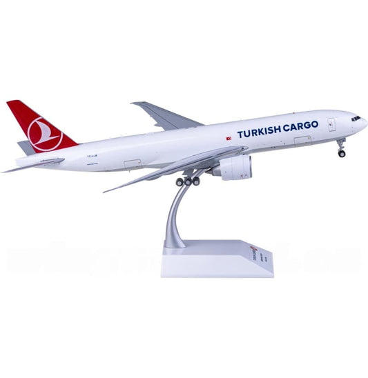 JC Wings Turkish Airlines Boeing 777-200F TC-LJR Interactive Series 1:200 Aircraft Pre-built  Airliner Model Display