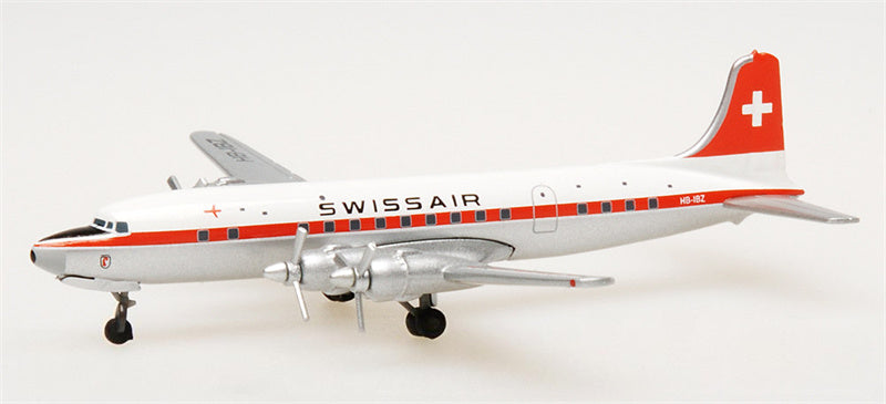 Herpa Swissair Douglas DC-6B HB-IBZ 1:500 Diecast Model view 3