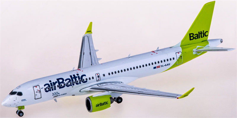 Herpa airBaltic for Airbus A220-300 YL-AAU 1:400 Airplane Pre-built  Airliner Model Display