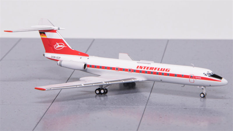 PandaModel Interflug TU-134A DDR-SCP 1:400 Aircraft Pre-built Model