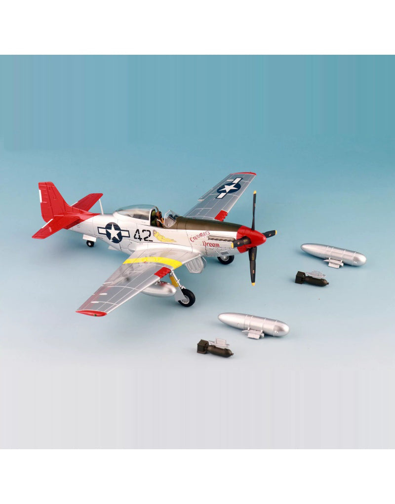 HOBBY MASTER USAAF / Ramitelli Italy P-51D Mustang 332nd FG 301st FS Tuskegee Airmen 1:48 Model 1945 1st Lt. Charles White Creamer's Dream 42