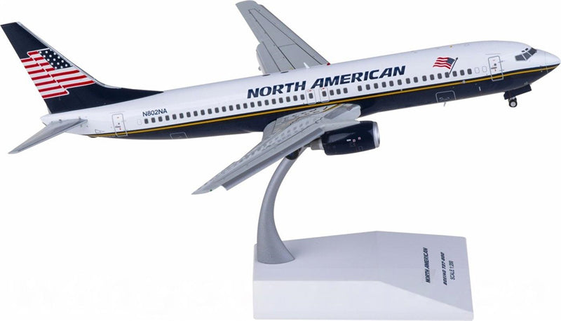 JC Wings North American Boeing 737-800 N802NA Flaps Down 1:200 Diecast Model view 2