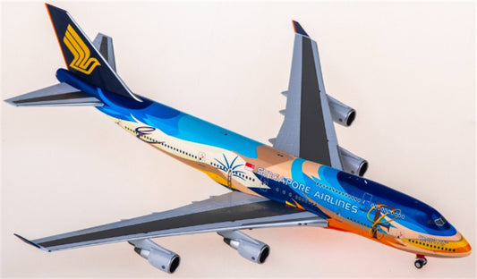 NG Models Singapore Airlines for Boeing 747-400 9V-SPK 1:400 Aircraft Pre-built  Airliner Model Display