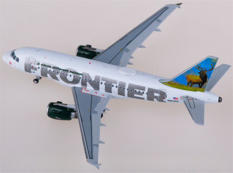 NG Models Frontier Airlines Airbus A318 N802FR 1:400 Diecast Model view 2