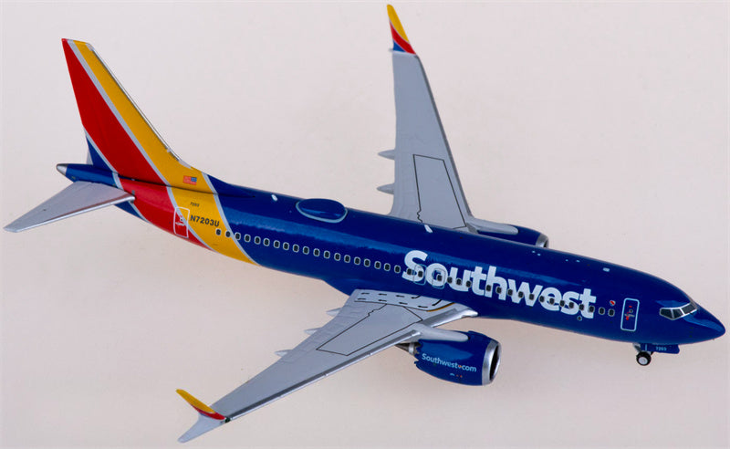 NG Models Southwest Airlines Boeing 737 MAX 7 N7203U 1:400 Diecast Model view 1