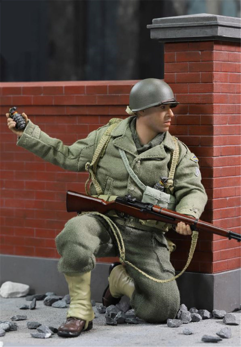 DID Palm Hero Series WWII US 2nd Ranger Battalion Series 3rd Private Caparzo 1:12 Soldier Pre-built Model