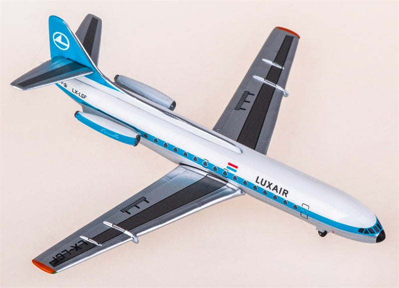 AeroClassics 1:400 Luxair Sud Aviation SE-210 Caravelle LX-LGF Diecast Model view 3