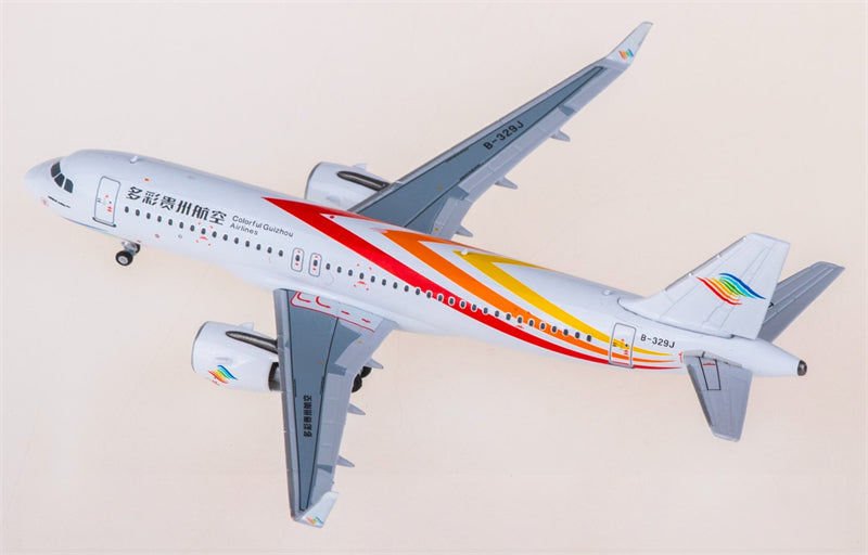 NG Models Colorful Guizhou Airlines Airbus A320neo B-329J 1:400 Airplane Pre-built  Airliner Model Display