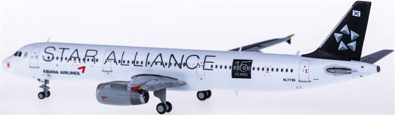 JC Wings Asiana Airbus A321 HL7730 Star Alliance 1:400 Diecast Model view 3