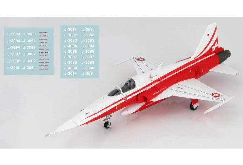 HOBBY MASTER F-5E Tiger II Patrouille Suisse, Season 2021 (with new pilot names decals) 1/72 Aircraft Pre-built Model