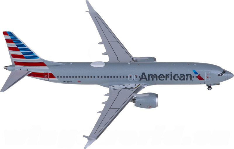 NG Models American Airlines Boeing 737 MAX 8 N338RS 1:400 Diecast Model view 1