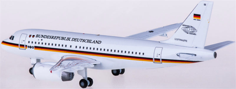 Herpa Luftwaffe for Flugbereitschaft for Airbus A319 15+03 1:500 Airplane Pre-built  Airliner Model Display