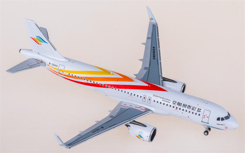 NG Models Colorful Guizhou Airlines Airbus A320neo B-30AS 1:400 Diecast Model view 4