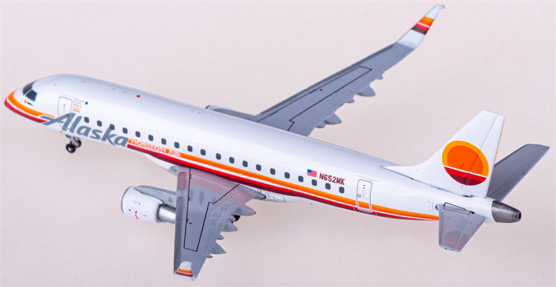 Geminijets Alaska Airlines for Embraer ERJ-175 N652MK 1:400 Airplane Pre-built  Airliner Model Display