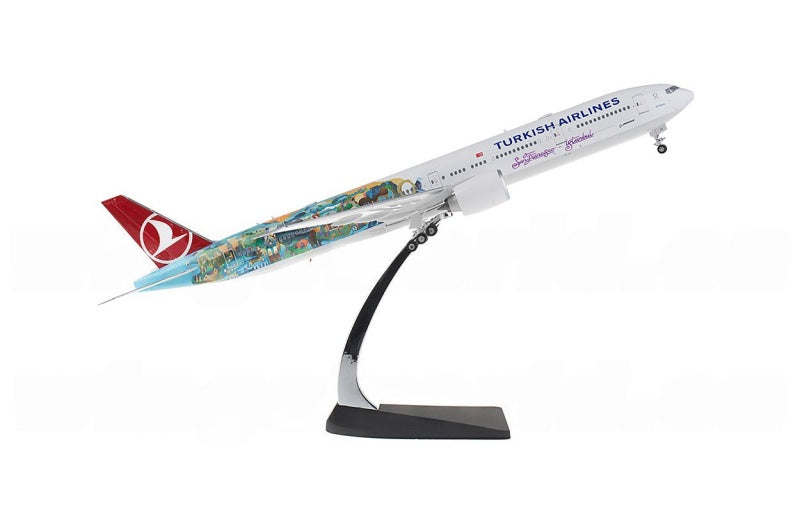 Eagle Turkish Airlines Boeing 777-300ER TC-JJU San Francisco Painting 1:200 Aircraft Pre-built  Airliner Model Display