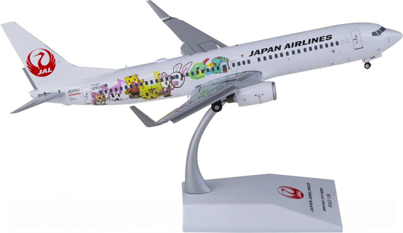JC Wings Japan Airlines Boeing 737-800 JA330J Flaps down 1:200 Aircraft Pre-built  Airliner Model Display