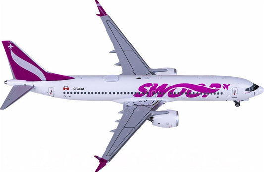 NGモデルズ スウープ航空 ボーイング737 MAX 8 C-GISM 1:400 飛行機 組み立て済み旅客機モデル ディスプレイ