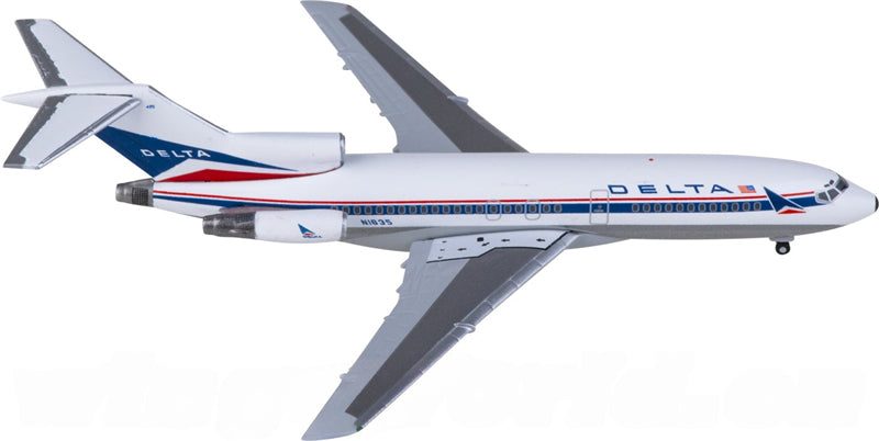 ヘルパ デルタ航空 ボーイング727-100 N1635 1:500 飛行機 組み立て済み旅客機モデル ディスプレイ