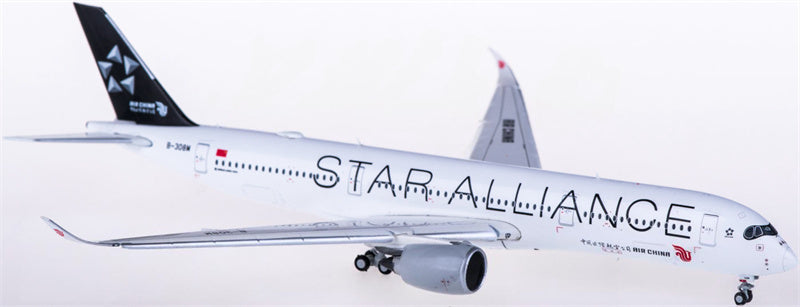 JC Wings Air China Airbus A350-900XWB B-308M Star Alliance Flaps Down 1:400 Diecast Model view 2