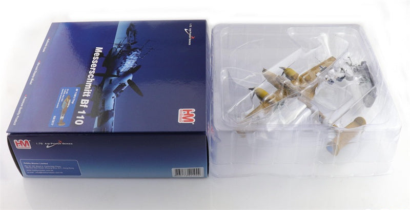 HOBBY MASTER Bf110E-2 Messerscmitt Luftwaffe 3U+AR 7./ZG 26 Italy 1941 (special weathered version) 1:72 Aircraft Pre-built Model