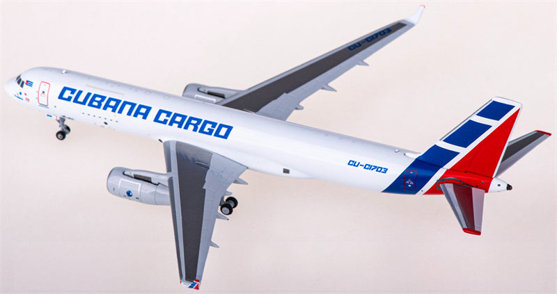 NG Models Cubana Cargo for Tupolev TU-204-100SE CU-C1703 1:400 Airplane Pre-built  Airliner Model Display