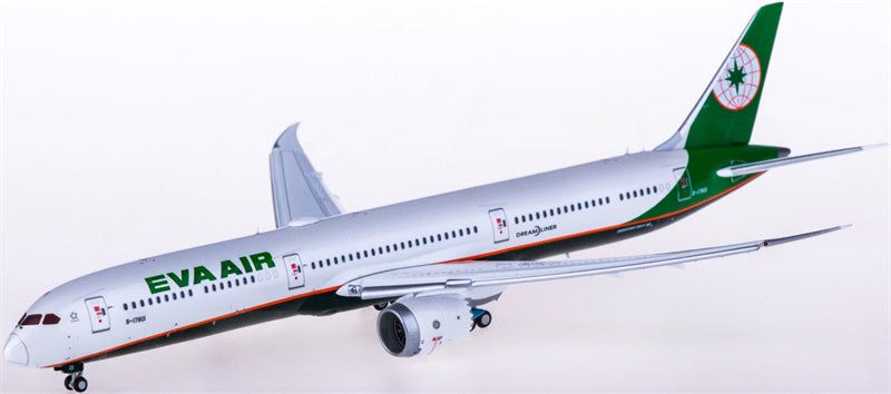 JC Wings EVA Air Boeing 787-10 B-17801 Flaps Down 1:400 Diecast Model view 1