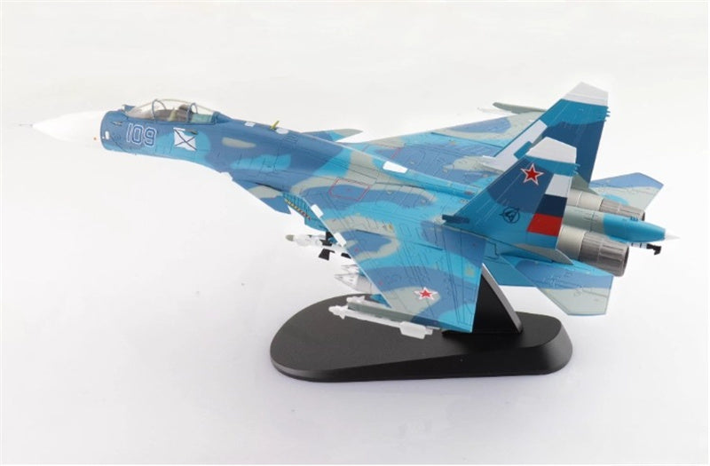 HOBBY MASTER Su-27K Sea Flanker Bort 109 aircraft carrier Admiral Kuznetsov Mediterranean Sea 1996 (with KH-41 Moskit missile) 1:72 Airplane Pre-built Model