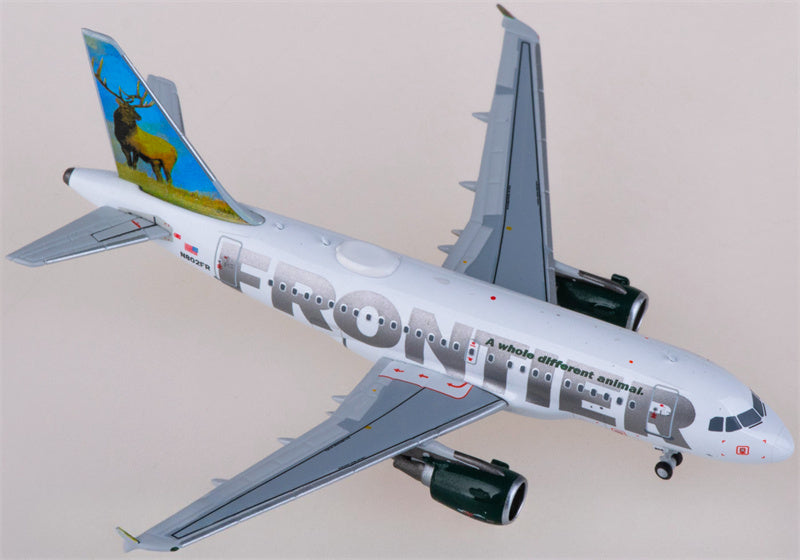 NG Models Frontier Airlines Airbus A318 N802FR 1:400 Diecast Model view 4