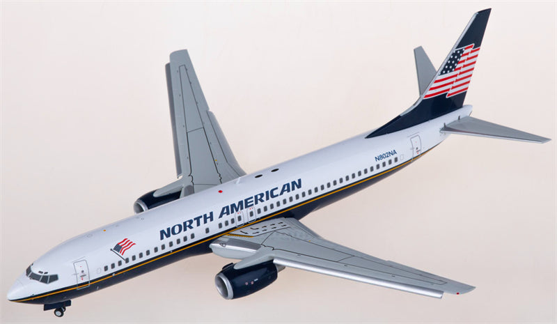 JC Wings North American Boeing 737-800 N802NA Flaps Down 1:200 Diecast Model view 1