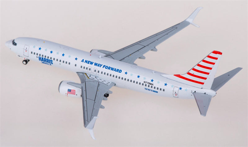 Geminijets Boeing 737-800 N778MA Harris-Walz 1:400 Aircraft Pre-built  Airliner Model Display