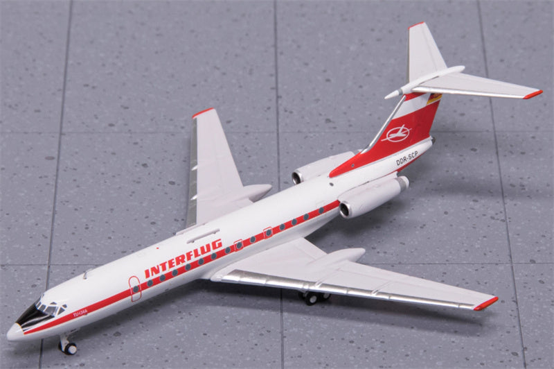 PandaModel Interflug TU-134A DDR-SCP 1:400 Aircraft Pre-built Model