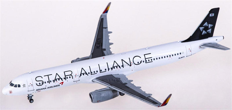 JC Wings Asiana Airbus A321 HL8071 Star Alliance 1:400 Diecast Model view 4