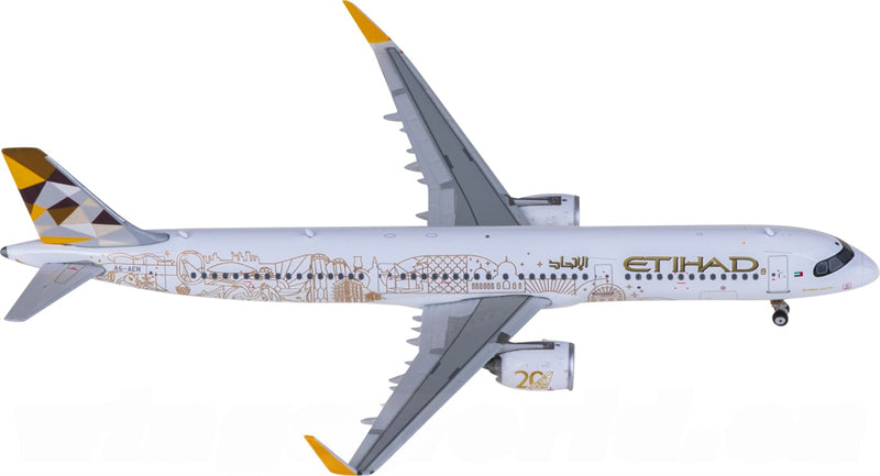 Phoenix Etihad Airways for Airbus A321neo A6-AEN 1:400 Airplane Pre-built Airliner Model Display