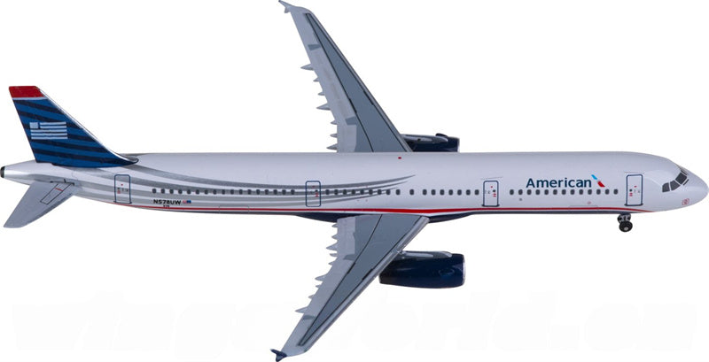 AeroClassics American Airlines Airbus A321 N578UW 1:400 Diecast Model view 1