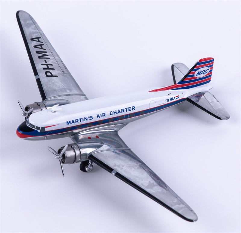 Herpa 1:200 Martin's Air Charter McDonnell Douglas DC-3 PH-MAA  Diecast Model