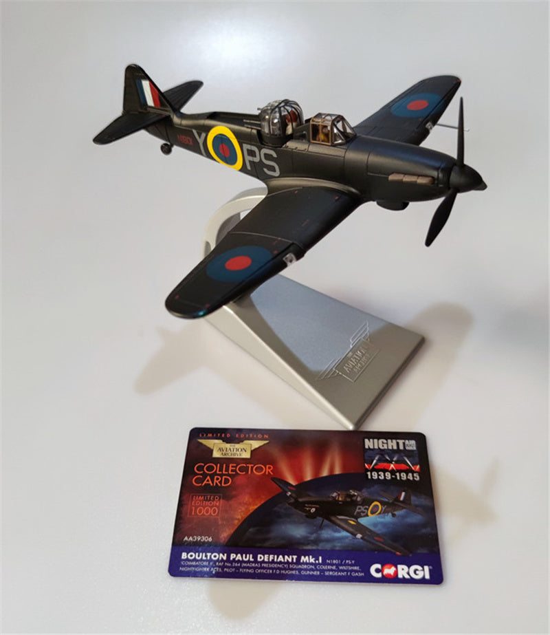 CORGI  Boulton Paul Defiant Mk I RAF No.264 Sqn, N1801 Coimbatore II 1/72 Aircraft Pre-built Model