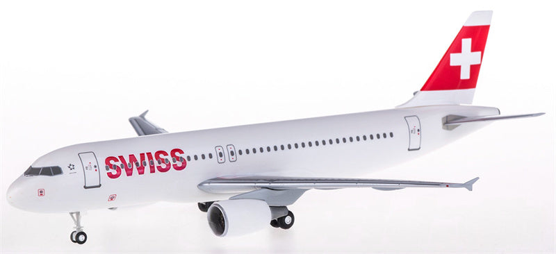 Hogan 1:200 Swiss Airbus A320 Snap-fit ABS Model view 1