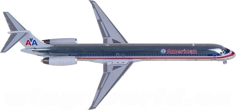 NG Models American Airlines McDonnell Douglas MD-82 N9627R 1:400 Diecast Model view 2