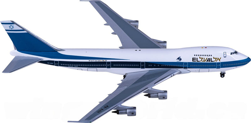 AeroClassics El Al Boeing 747-200 4X-AXH Blue 1:400 Diecast Model view 1