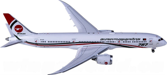 JC Wings Biman Boeing 787-9 Dreamliner S2-AJX Flaps Down 1:400 Diecast Model view 1