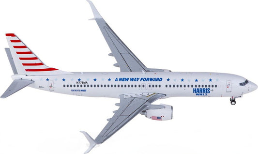 Geminijets Boeing 737-800 N778MA Harris-Walz 1:400 Aircraft Pre-built  Airliner Model Display
