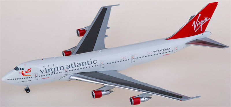 JC Wings Virgin Atlantic Boeing 747-100 G-VMIA w/ Sticker 1:400 Diecast Model view 3