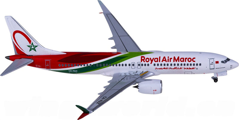 AeroClassics Royal Air Maroc Boeing 737 MAX 8 CN-MAX 1:400 Diecast Model view 1