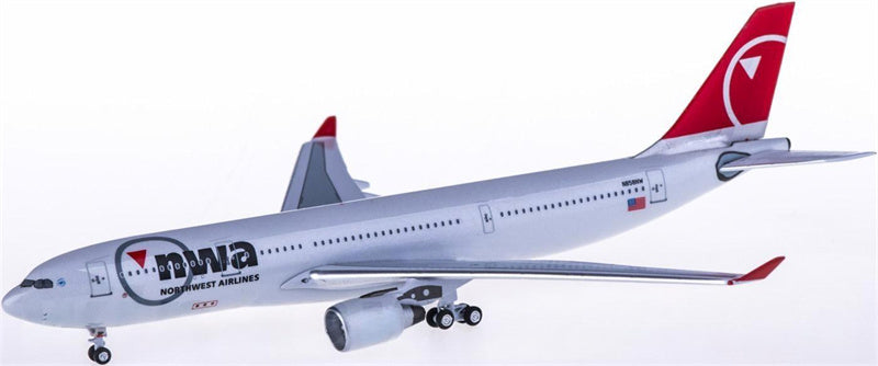 AeroClassics Northwest Airlines Airbus A330-200 N858NW 1:400 Diecast Model view 2