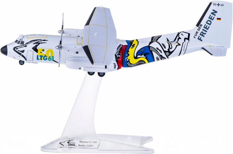 Herpa Luftwaffe Transall C-160 LTG 61 5048 1:200 Diecast Model view 2