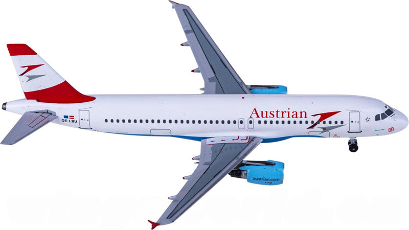 AeroClassics Austrian Airlines Airbus A320 OE-LBU 1:400 Diecast Model view 4