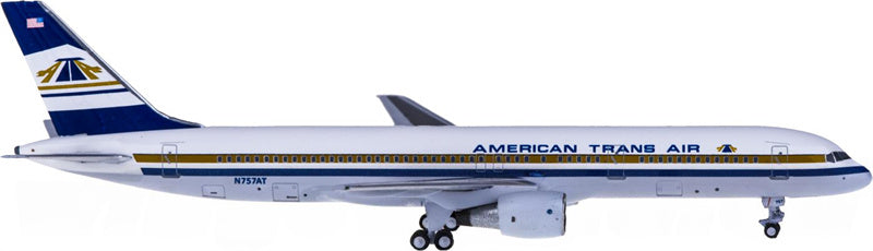AeroClassics American Trans Air for Boeing 757-200 N757AT 1:400 Airplane Pre-built  Airliner Model Display