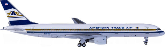 AeroClassics American Trans Air for Boeing 757-200 N757AT 1:400 Airplane Pre-built  Airliner Model Display