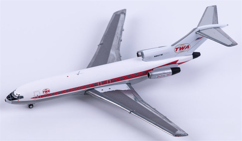 Geminijets TWA Boeing 727-100 N851TW 1:400 Diecast Model view 1