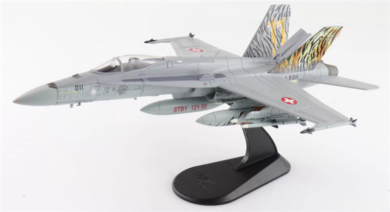 HOBBY MASTER F/A-18C Swiss AF 2003 Tiger Meet J-5011 Staffel 11 Swiss Air Force 1:72 Aircraft Pre-built Model